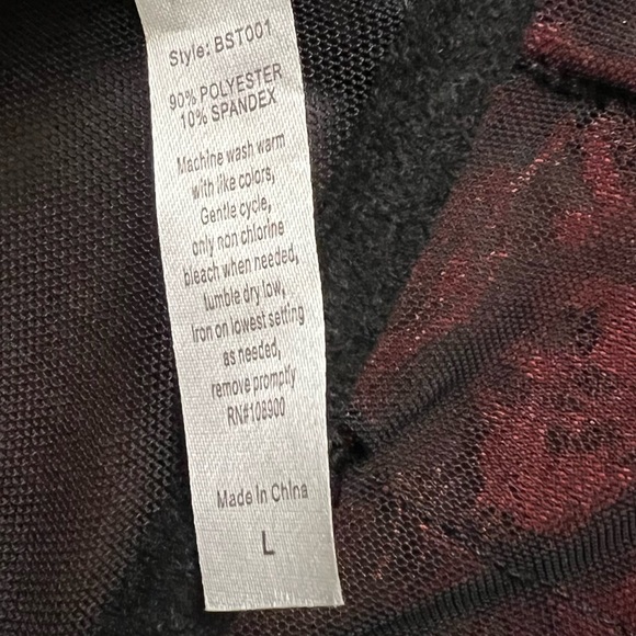 Just Sexy Lingerie bustier black red lace boning large EUC - Picture 7 of 7